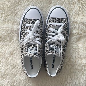 Leopard Print converse. Womens size 7. New in box